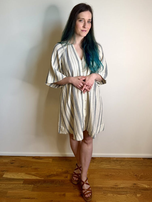 Nona Dress - Gauzy Stripe