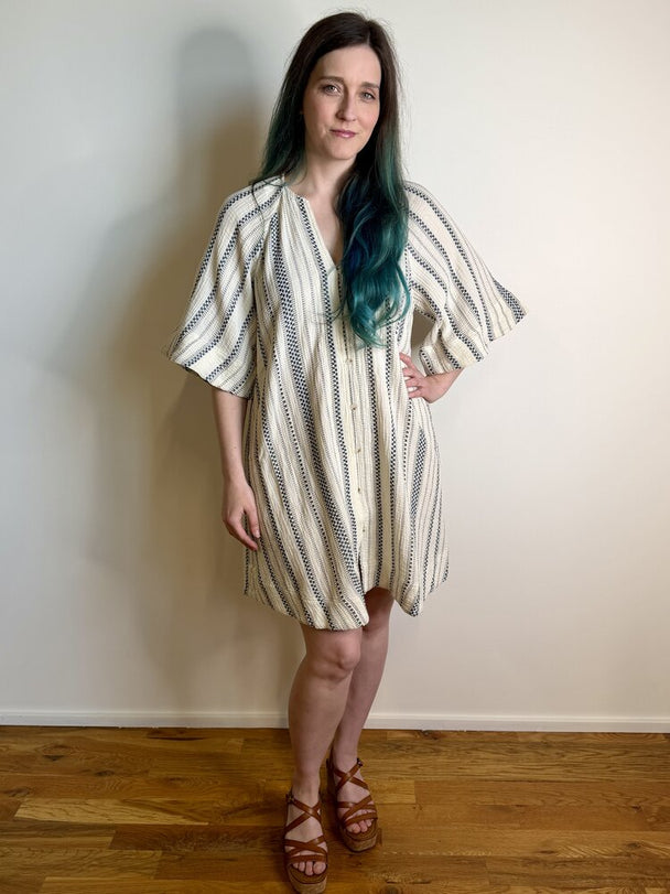 Nona Dress - Gauzy Stripe