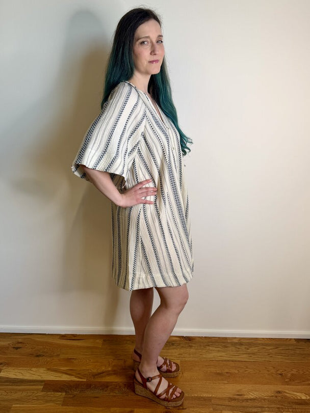 Nona Dress - Gauzy Stripe