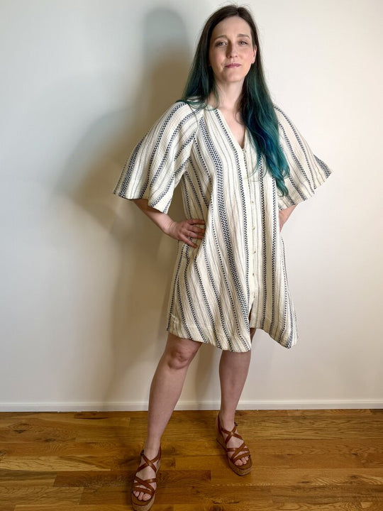 Nona Dress - Gauzy Stripe